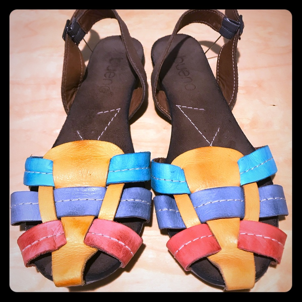 Colorful summer leather sandal